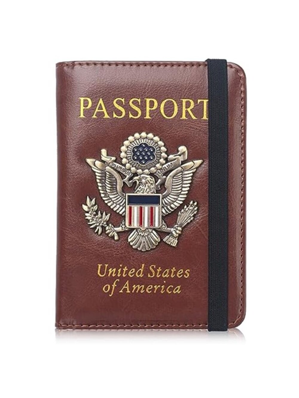 Passport Holder Wallet for Women Men Travel Leather US Passport Cover